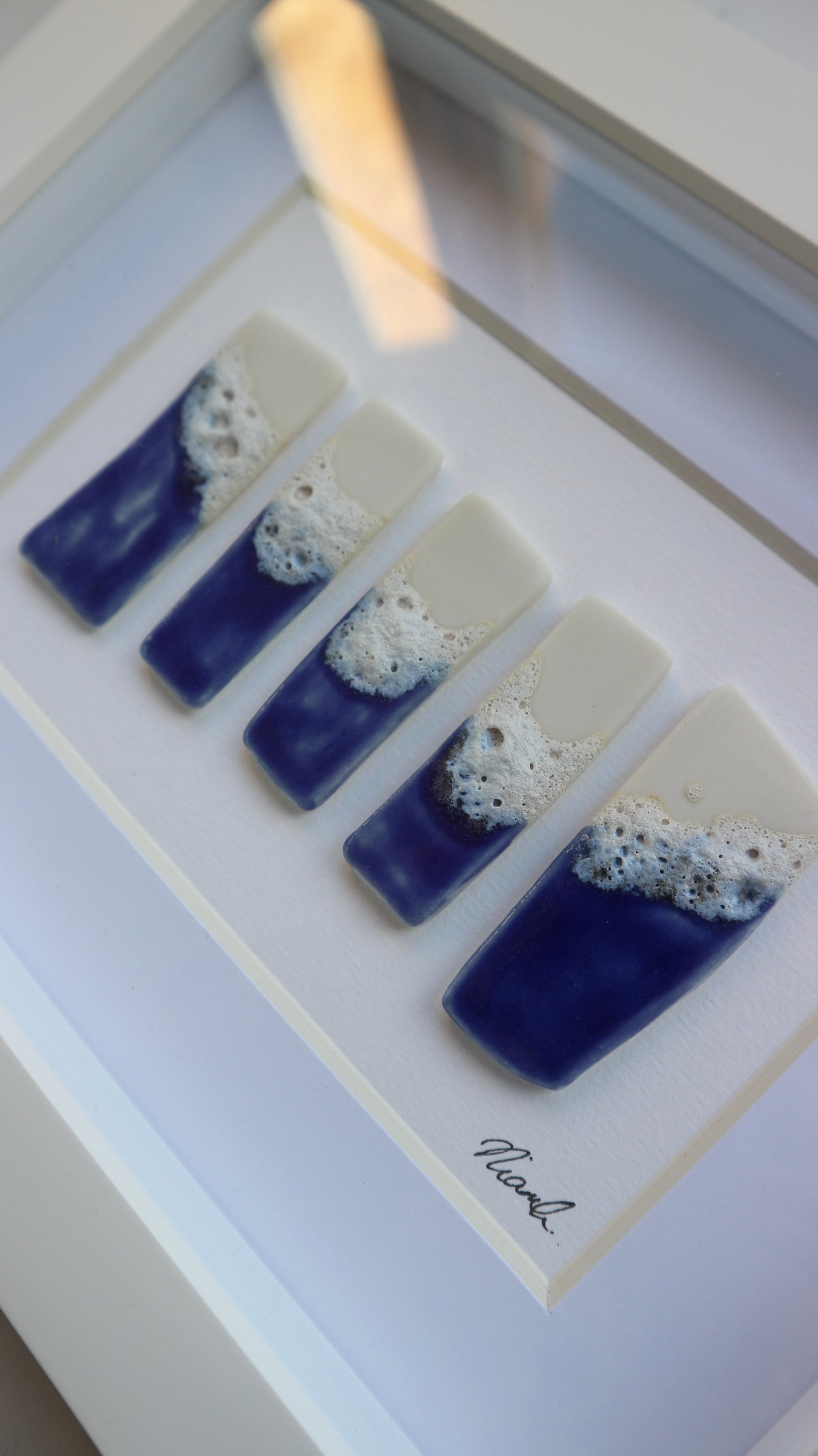 Beach inspired framed porcelain