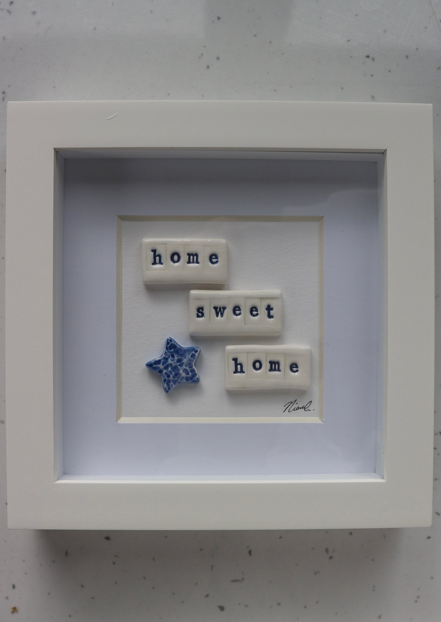 Framed Porcelain - 'Home Sweet Home'