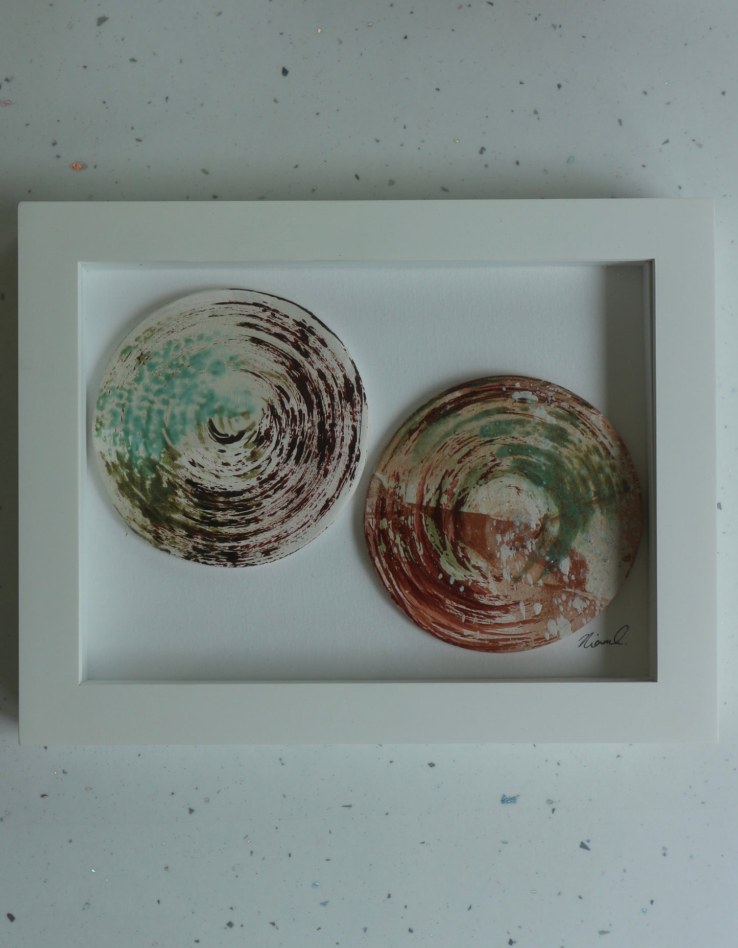 Ebb and Flow - Framed Ceramic