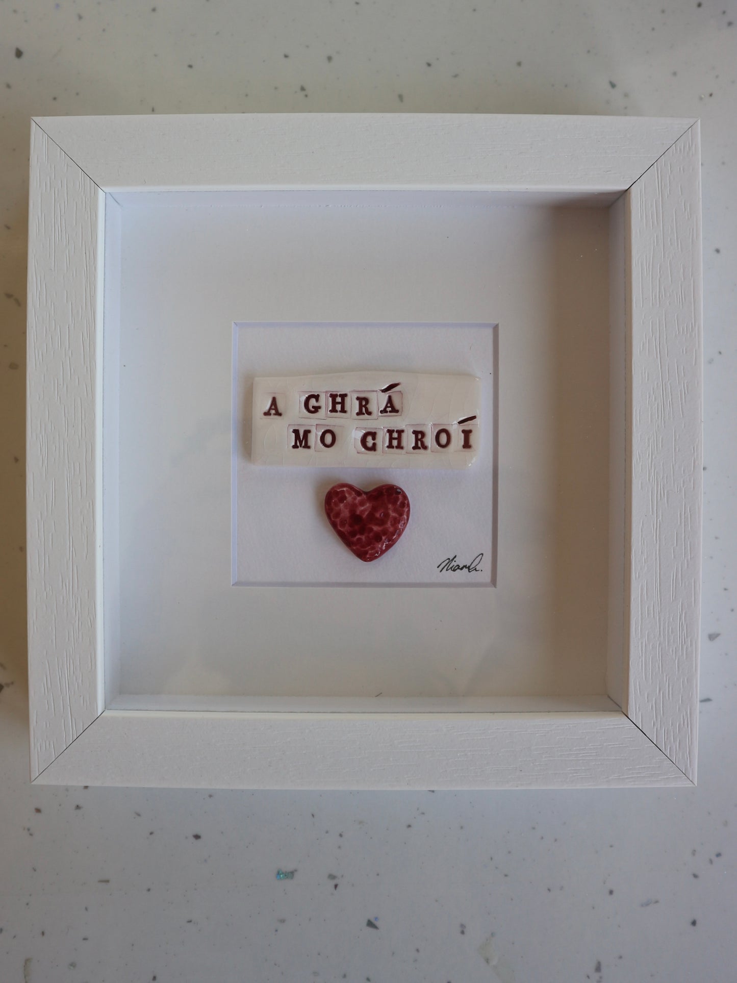 Framed Porcelain- A Ghrá Mo Chroí