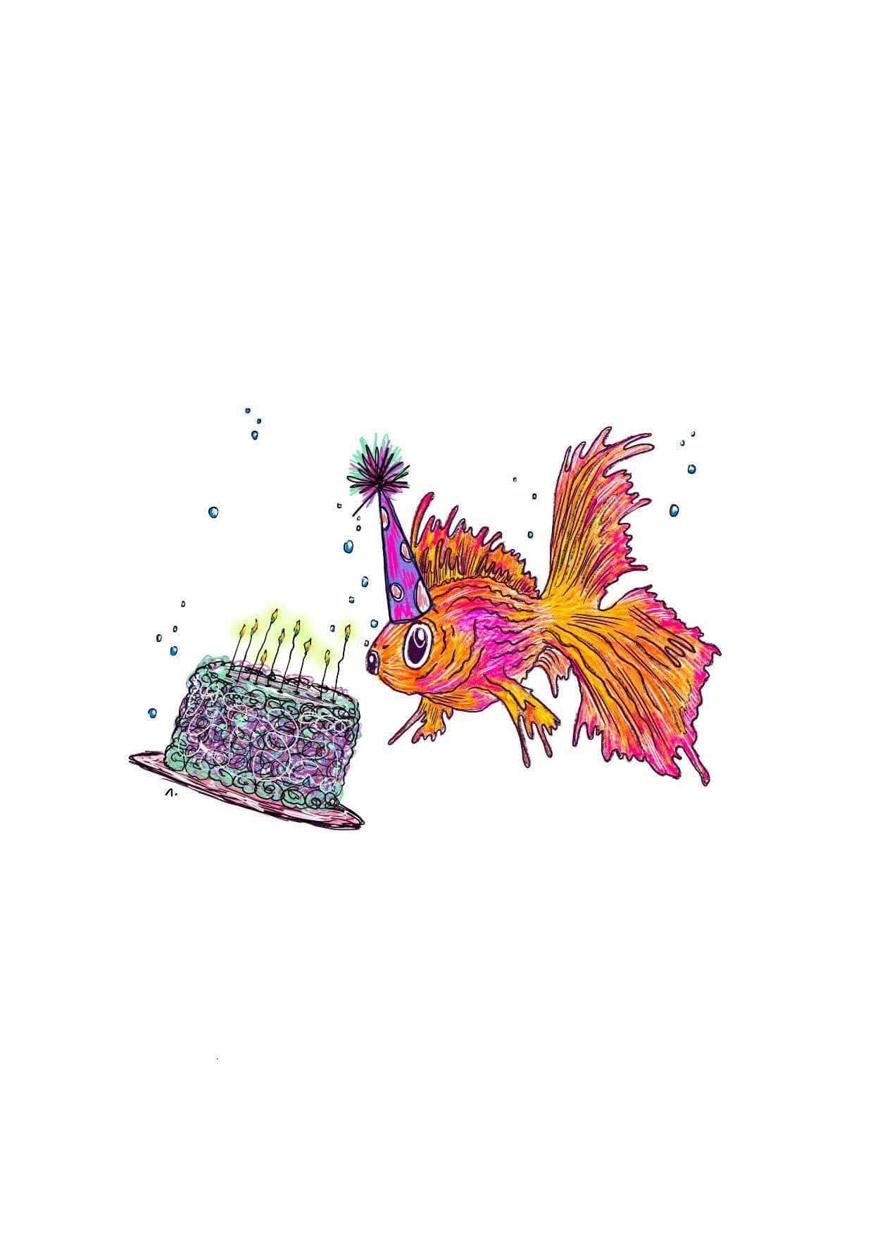 Greetings Card- Party Fish