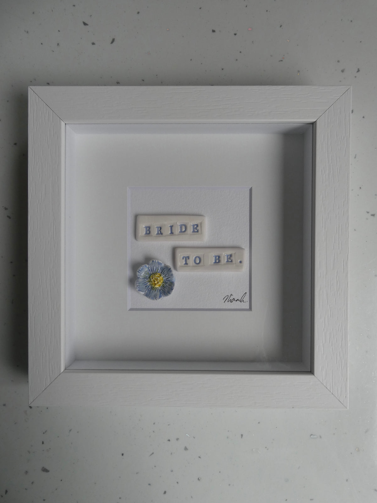 Framed porcelain- Bride to be