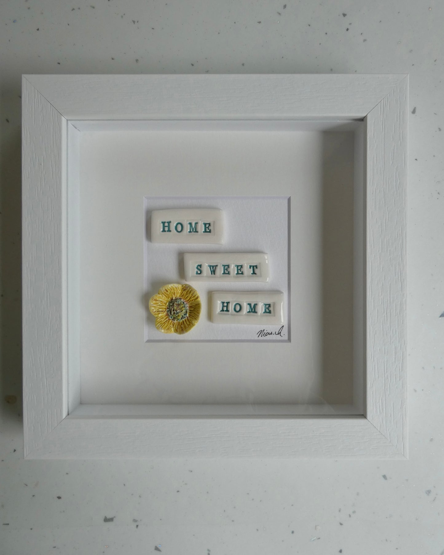 Framed Porcelain -Home sweet home