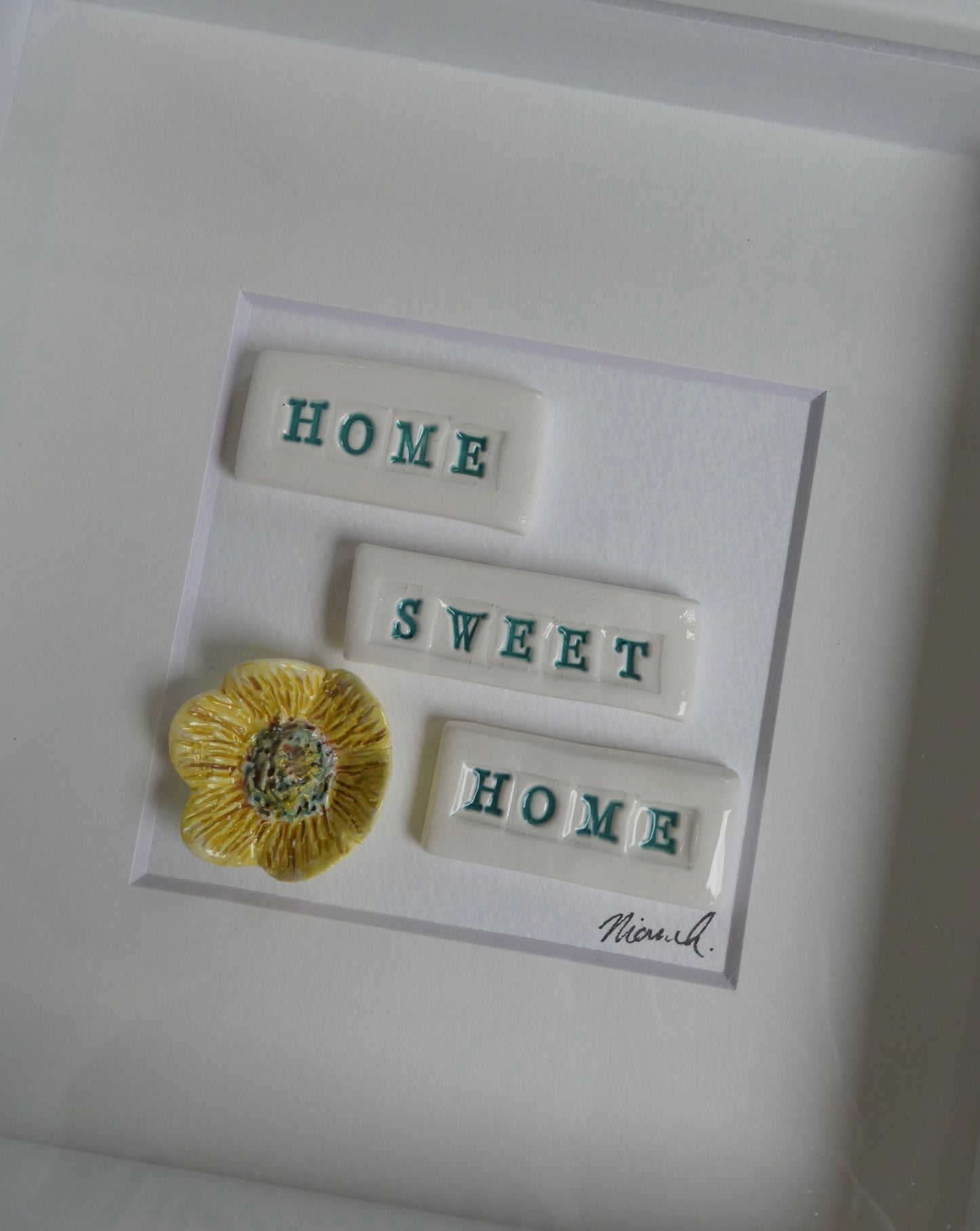 Framed Porcelain -Home sweet home
