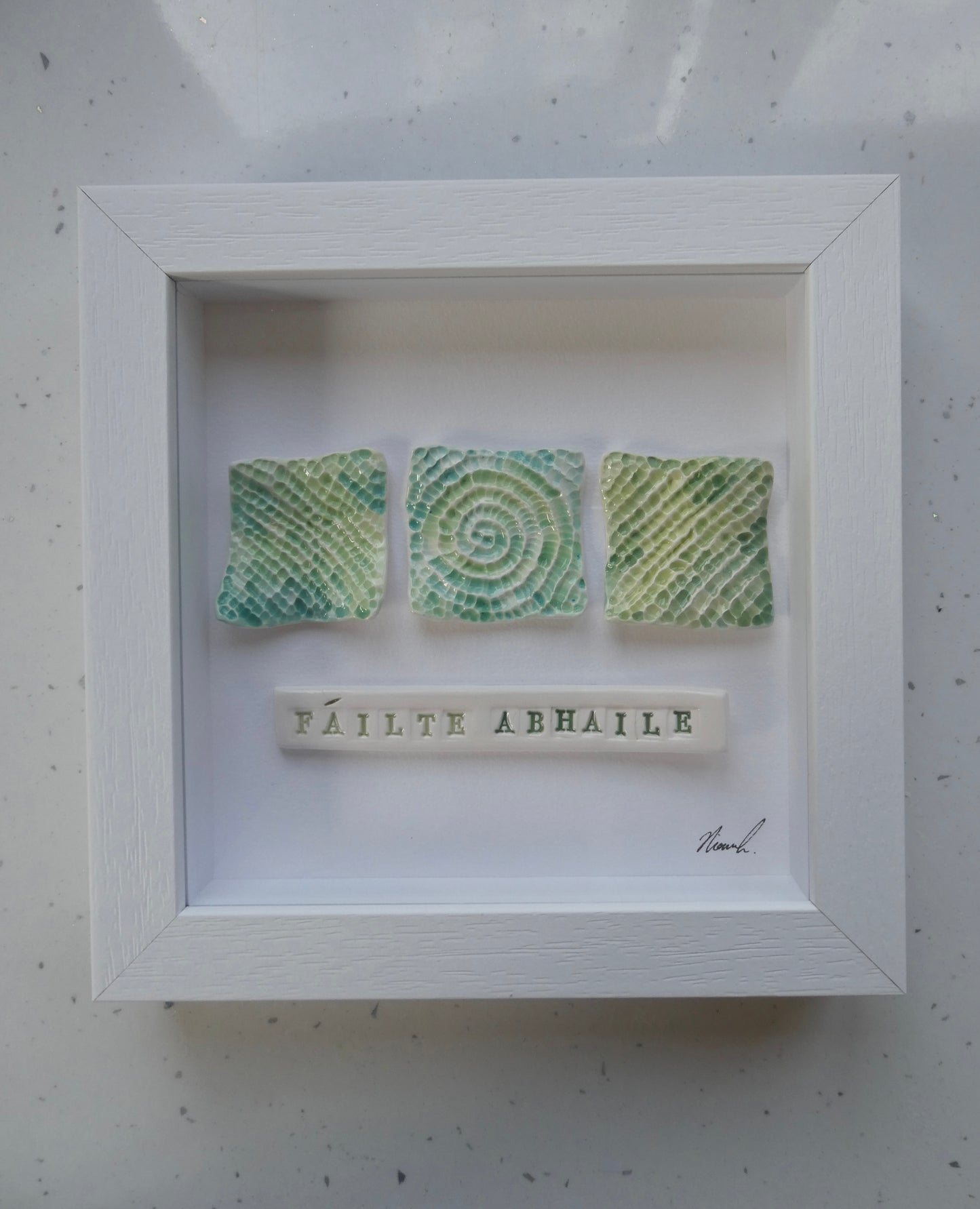 Framed porcelain- Fáilte Abhaile