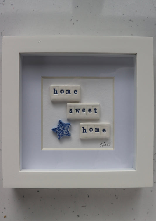 Framed Porcelain - 'Home Sweet Home'