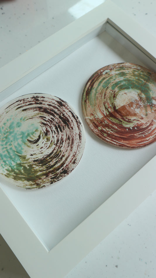 Ebb and Flow - Framed Ceramic