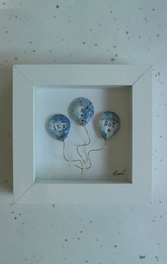 Mini Framed Ceramic- It's a boy