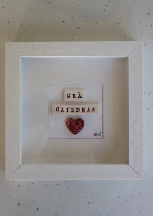 Framed Porcelain - Grá Cairdeas (Made to order)