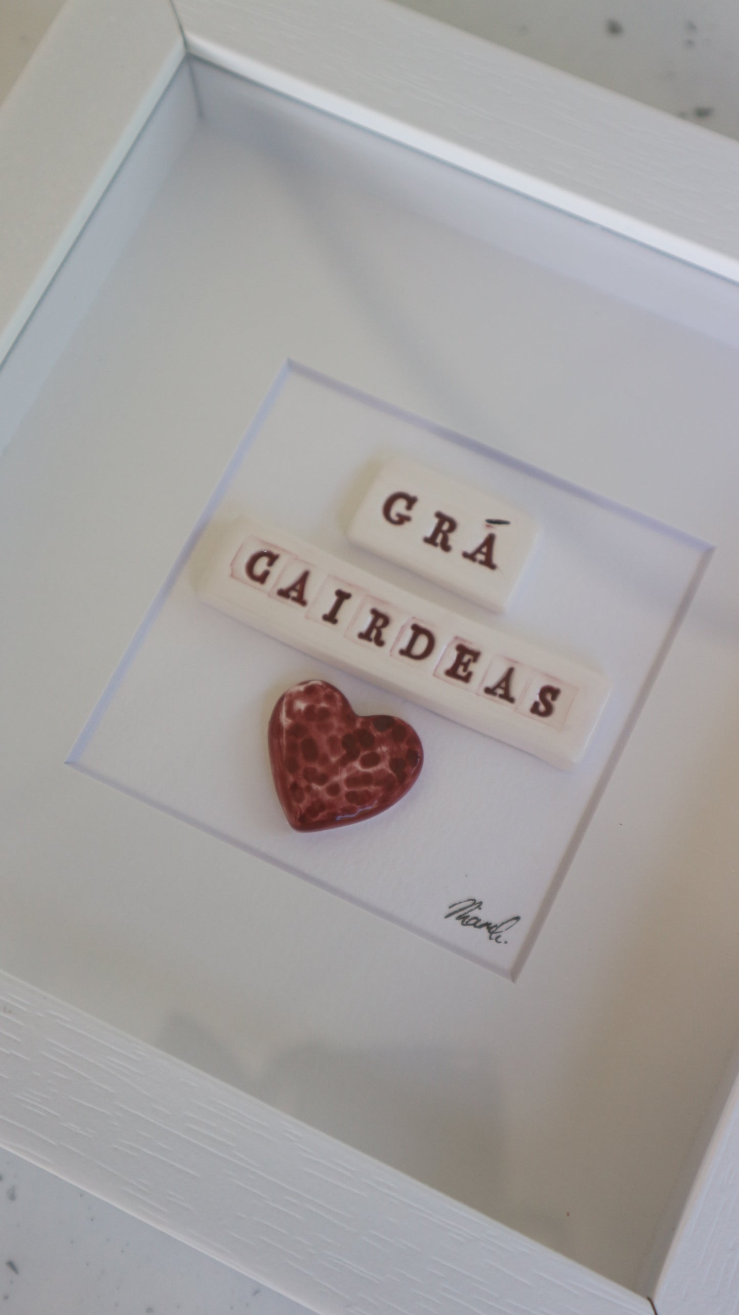 Framed Porcelain - Grá Cairdeas (Made to order)