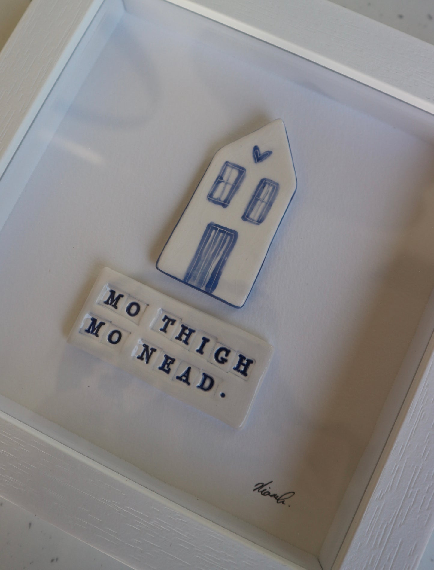 Framed Porcelain - Mo Thigh, Mo Nead