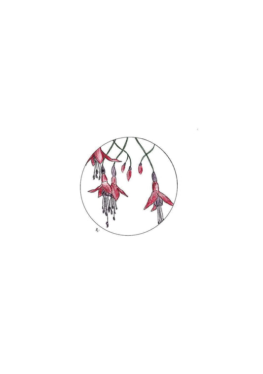 Greetings Cards - Fuchsia Floral